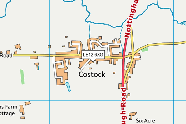 LE12 6XG map - OS VectorMap District (Ordnance Survey) LE12 6XG map - OS VectorMap District (Ordnance Survey)