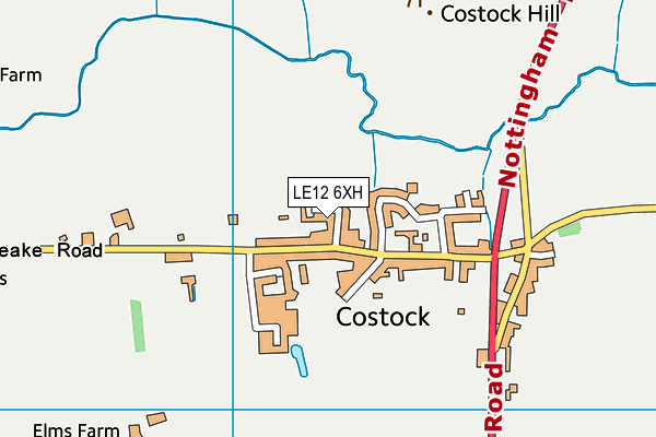 LE12 6XH map - OS VectorMap District (Ordnance Survey) LE12 6XH map - OS VectorMap District (Ordnance Survey)