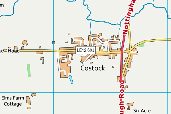 LE12 6XJ map - OS VectorMap District (Ordnance Survey) LE12 6XJ map - OS VectorMap District (Ordnance Survey)