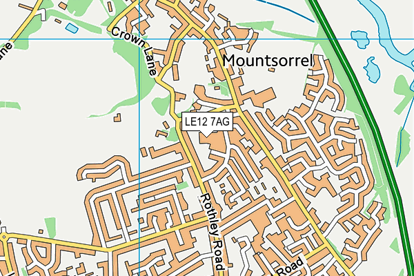 LE12 7AG map - OS VectorMap District (Ordnance Survey) LE12 7AG map - OS VectorMap District (Ordnance Survey)