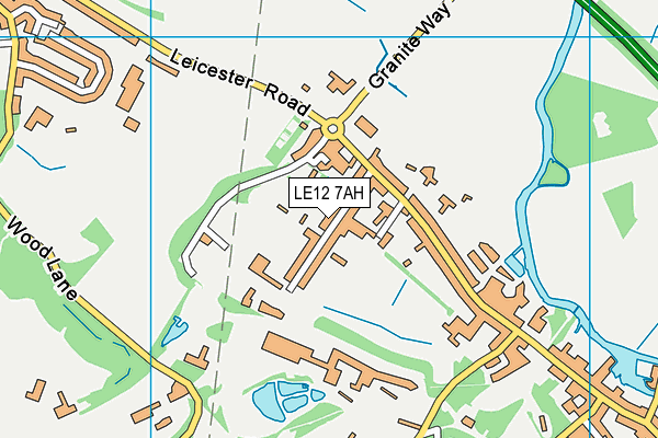 LE12 7AH map - OS VectorMap District (Ordnance Survey) LE12 7AH map - OS VectorMap District (Ordnance Survey)
