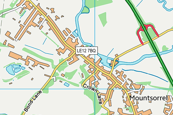 LE12 7BQ map - OS VectorMap District (Ordnance Survey) LE12 7BQ map - OS VectorMap District (Ordnance Survey)