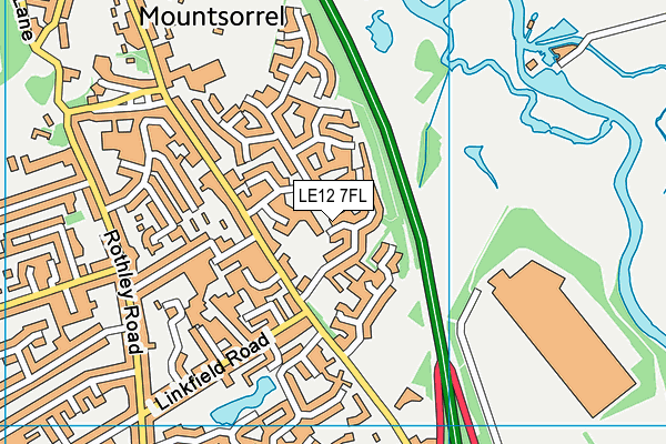 LE12 7FL map - OS VectorMap District (Ordnance Survey) LE12 7FL map - OS VectorMap District (Ordnance Survey)