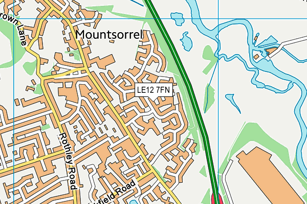 LE12 7FN map - OS VectorMap District (Ordnance Survey) LE12 7FN map - OS VectorMap District (Ordnance Survey)