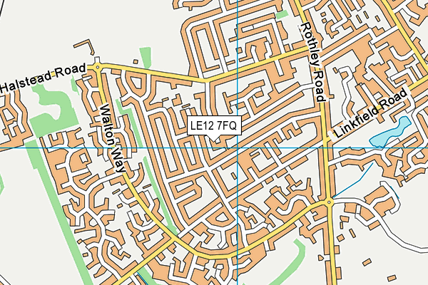 LE12 7FQ map - OS VectorMap District (Ordnance Survey) LE12 7FQ map - OS VectorMap District (Ordnance Survey)