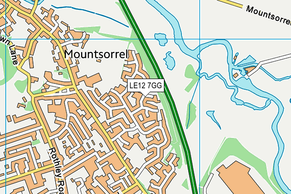 LE12 7GG map - OS VectorMap District (Ordnance Survey) LE12 7GG map - OS VectorMap District (Ordnance Survey)