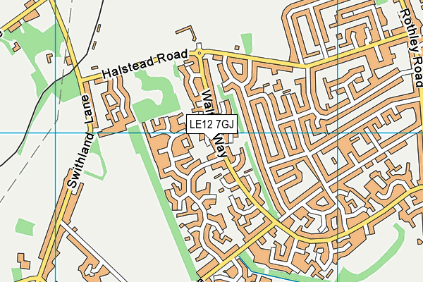 LE12 7GJ map - OS VectorMap District (Ordnance Survey) LE12 7GJ map - OS VectorMap District (Ordnance Survey)