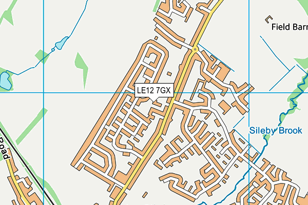 LE12 7GX map - OS VectorMap District (Ordnance Survey) LE12 7GX map - OS VectorMap District (Ordnance Survey)