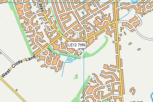 LE12 7HN map - OS VectorMap District (Ordnance Survey) LE12 7HN map - OS VectorMap District (Ordnance Survey)