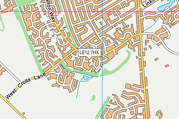 LE12 7HX map - OS VectorMap District (Ordnance Survey) LE12 7HX map - OS VectorMap District (Ordnance Survey)