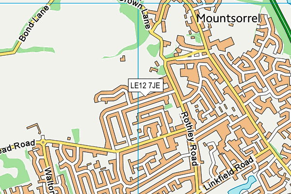LE12 7JE map - OS VectorMap District (Ordnance Survey) LE12 7JE map - OS VectorMap District (Ordnance Survey)