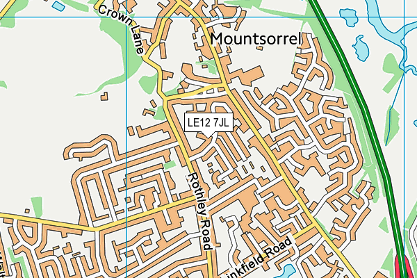LE12 7JL map - OS VectorMap District (Ordnance Survey) LE12 7JL map - OS VectorMap District (Ordnance Survey)