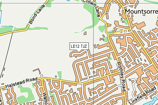LE12 7JZ map - OS VectorMap District (Ordnance Survey) LE12 7JZ map - OS VectorMap District (Ordnance Survey)