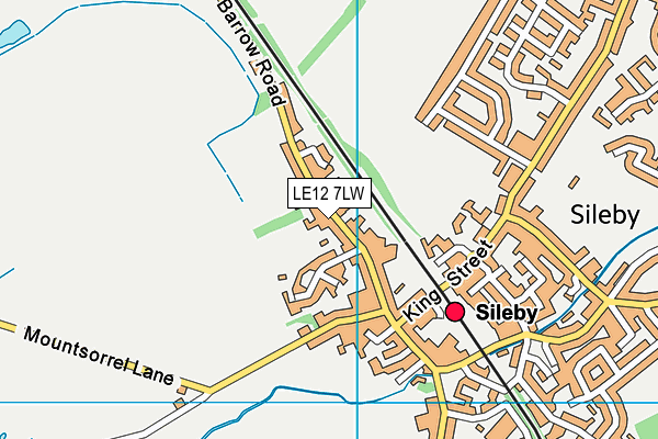 LE12 7LW map - OS VectorMap District (Ordnance Survey) LE12 7LW map - OS VectorMap District (Ordnance Survey)