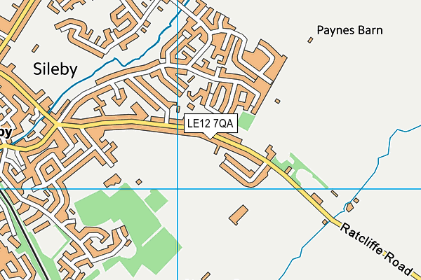 LE12 7QA map - OS VectorMap District (Ordnance Survey) LE12 7QA map - OS VectorMap District (Ordnance Survey)