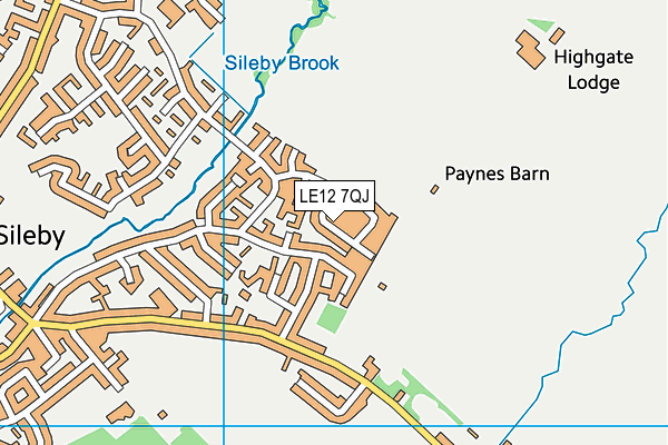 LE12 7QJ map - OS VectorMap District (Ordnance Survey) LE12 7QJ map - OS VectorMap District (Ordnance Survey)