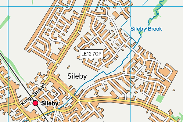 LE12 7QP map - OS VectorMap District (Ordnance Survey) LE12 7QP map - OS VectorMap District (Ordnance Survey)