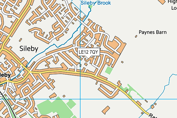 LE12 7QY map - OS VectorMap District (Ordnance Survey) LE12 7QY map - OS VectorMap District (Ordnance Survey)