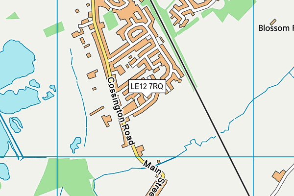 LE12 7RQ map - OS VectorMap District (Ordnance Survey) LE12 7RQ map - OS VectorMap District (Ordnance Survey)