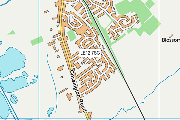 LE12 7SG map - OS VectorMap District (Ordnance Survey) LE12 7SG map - OS VectorMap District (Ordnance Survey)