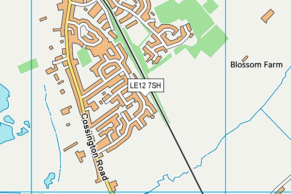 LE12 7SH map - OS VectorMap District (Ordnance Survey) LE12 7SH map - OS VectorMap District (Ordnance Survey)