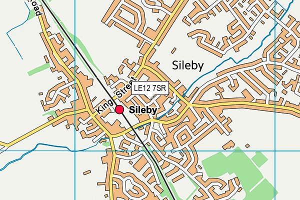 LE12 7SR map - OS VectorMap District (Ordnance Survey)