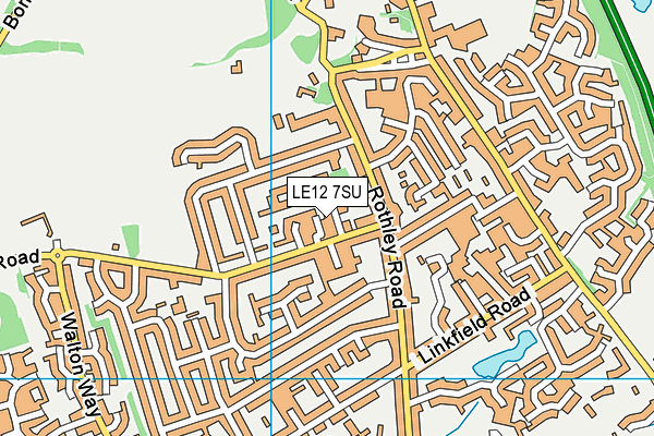 LE12 7SU map - OS VectorMap District (Ordnance Survey) LE12 7SU map - OS VectorMap District (Ordnance Survey)