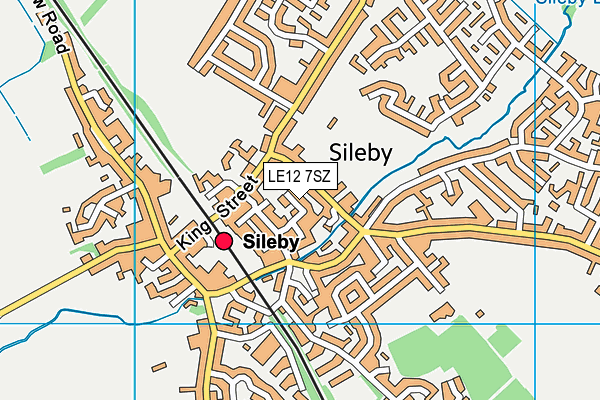 LE12 7SZ map - OS VectorMap District (Ordnance Survey) LE12 7SZ map - OS VectorMap District (Ordnance Survey)