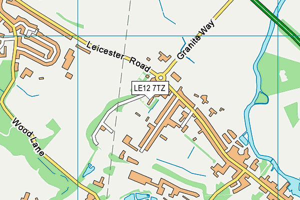 LE12 7TZ map - OS VectorMap District (Ordnance Survey) LE12 7TZ map - OS VectorMap District (Ordnance Survey)