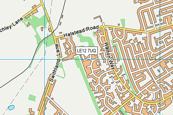 LE12 7UQ map - OS VectorMap District (Ordnance Survey) LE12 7UQ map - OS VectorMap District (Ordnance Survey)