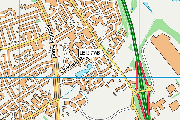 LE12 7WB map - OS VectorMap District (Ordnance Survey) LE12 7WB map - OS VectorMap District (Ordnance Survey)