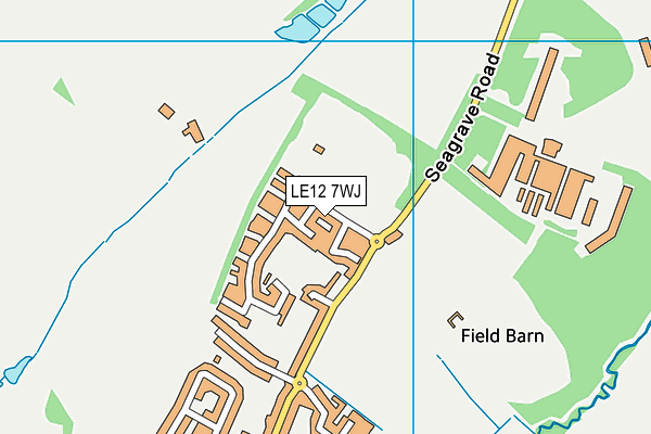 LE12 7WJ map - OS VectorMap District (Ordnance Survey) LE12 7WJ map - OS VectorMap District (Ordnance Survey)