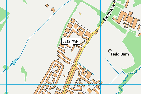 LE12 7WN map - OS VectorMap District (Ordnance Survey) LE12 7WN map - OS VectorMap District (Ordnance Survey)