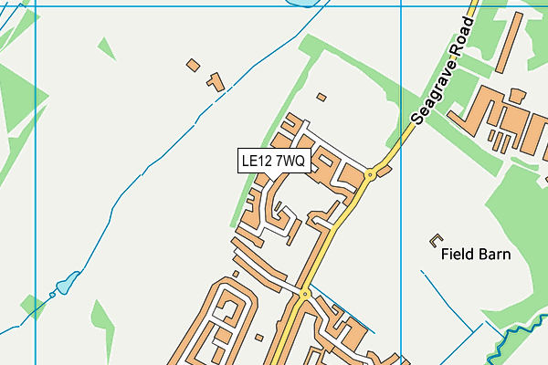LE12 7WQ map - OS VectorMap District (Ordnance Survey) LE12 7WQ map - OS VectorMap District (Ordnance Survey)