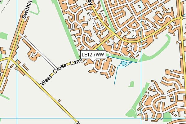 LE12 7WW map - OS VectorMap District (Ordnance Survey) LE12 7WW map - OS VectorMap District (Ordnance Survey)