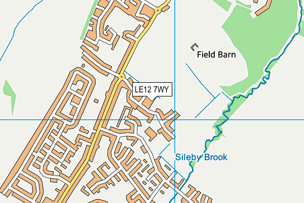 LE12 7WY map - OS VectorMap District (Ordnance Survey) LE12 7WY map - OS VectorMap District (Ordnance Survey)