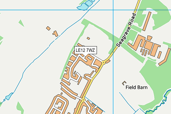 LE12 7WZ map - OS VectorMap District (Ordnance Survey) LE12 7WZ map - OS VectorMap District (Ordnance Survey)