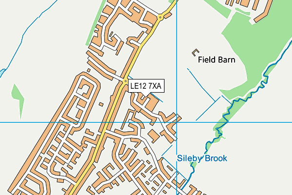LE12 7XA map - OS VectorMap District (Ordnance Survey) LE12 7XA map - OS VectorMap District (Ordnance Survey)