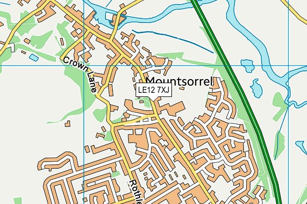 LE12 7XJ map - OS VectorMap District (Ordnance Survey) LE12 7XJ map - OS VectorMap District (Ordnance Survey)