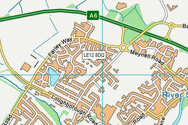 LE12 8DQ map - OS VectorMap District (Ordnance Survey) LE12 8DQ map - OS VectorMap District (Ordnance Survey)