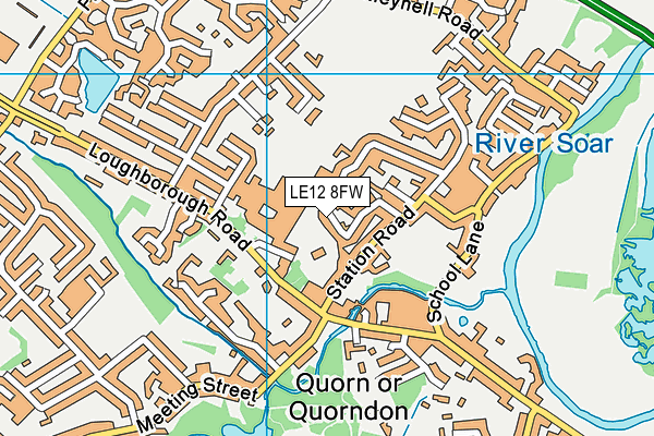 LE12 8FW map - OS VectorMap District (Ordnance Survey) LE12 8FW map - OS VectorMap District (Ordnance Survey)