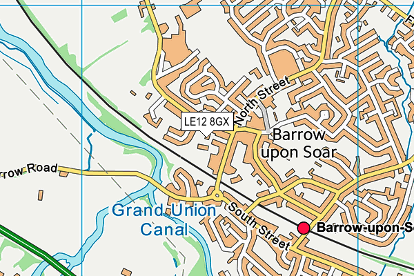 LE12 8GX map - OS VectorMap District (Ordnance Survey)