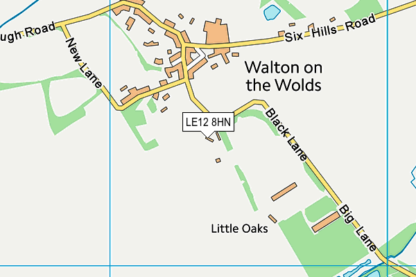 LE12 8HN map - OS VectorMap District (Ordnance Survey)
