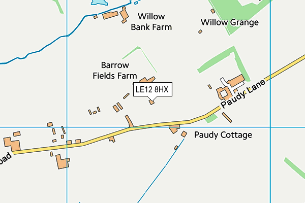 LE12 8HX map - OS VectorMap District (Ordnance Survey) LE12 8HX map - OS VectorMap District (Ordnance Survey)