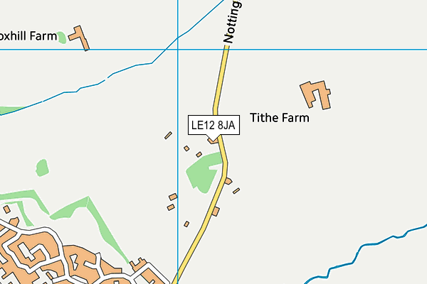 LE12 8JA map - OS VectorMap District (Ordnance Survey) LE12 8JA map - OS VectorMap District (Ordnance Survey)