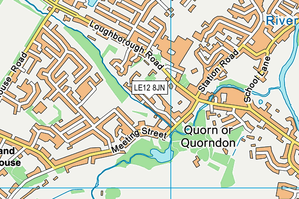 LE12 8JN map - OS VectorMap District (Ordnance Survey)