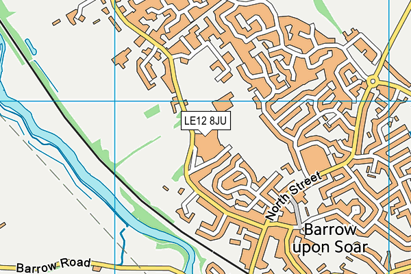 LE12 8JU map - OS VectorMap District (Ordnance Survey) LE12 8JU map - OS VectorMap District (Ordnance Survey)