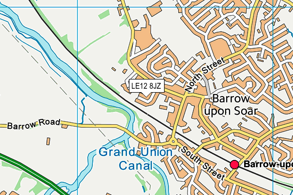 LE12 8JZ map - OS VectorMap District (Ordnance Survey) LE12 8JZ map - OS VectorMap District (Ordnance Survey)