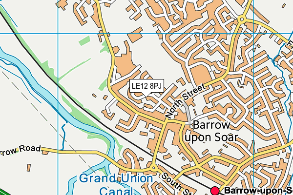 LE12 8PJ map - OS VectorMap District (Ordnance Survey)