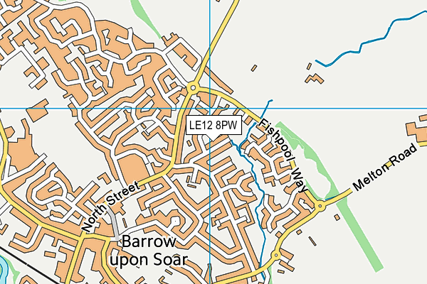 LE12 8PW map - OS VectorMap District (Ordnance Survey) LE12 8PW map - OS VectorMap District (Ordnance Survey)